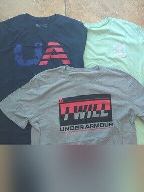 Under Armour Navy, Gray & Mint Men's Graphic Short-Sleeve Tees - 3-Pack Look